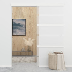 OMAXI Posuvné dveře s měkkými zarážkami ESG sklo a hliník 90 x 205 cm 886787