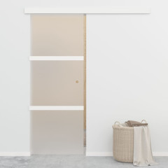 OMAXI Posuvné dveře s měkkými zarážkami ESG sklo a hliník 76 x 205 cm 886718