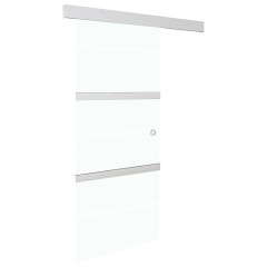 OMAXI Posuvné dveře s měkkými zarážkami ESG sklo a hliník 76 x 205 cm 886718