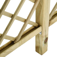 OMAXI Zahradní mřížkovaný plot s pergolou 300 x 50 x 200 cm borovice 849194