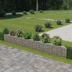 OMAXI Gabionová zeď pozinkovaná ocel 450 x 30 x 50 cm 592077