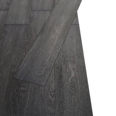 OMAXI Nesamolepicí PVC podlahová prkna 5,26 m² 2 mm černobílá 567516