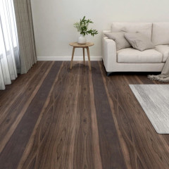 OMAXI Samolepicí podlahové desky 55 ks PVC 5,11 m² tmavě hnědé 082638