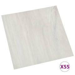 OMAXI Samolepicí podlahové desky 55 ks PVC 5,11 m² krémové 082560