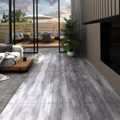 OMAXI Samolepicí podlahová krytina PVC 5,21 m² 2 mm matné šedé dřevo 435892