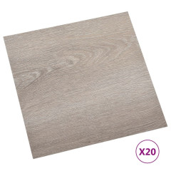 OMAXI Samolepicí podlahové desky 20 ks PVC 1,86 m² taupe 435472
