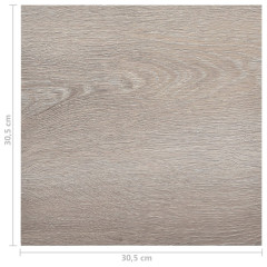 OMAXI Samolepicí podlahové desky 20 ks PVC 1,86 m² taupe 435472