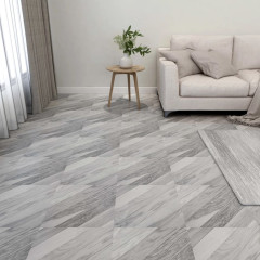 OMAXI Samolepicí podlahové desky 20 ks PVC 1,86 m² šedé pruhované 435281