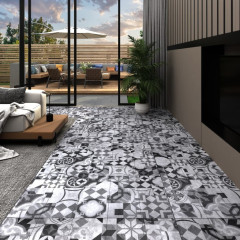 OMAXI Samolepicí podlahová krytina PVC 5,21 m² 2 mm šedý vzor 435809