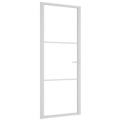 OMAXI Interiérové dveře 83 x 201,5 cm bílé ESG sklo a hliník 542610