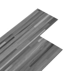 OMAXI Samolepicí PVC podlahová prkna 2,51 m² 2 mm šedá s pruhy 934104