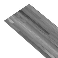 OMAXI Samolepicí PVC podlahová prkna 2,51 m² 2 mm šedá s pruhy 934104