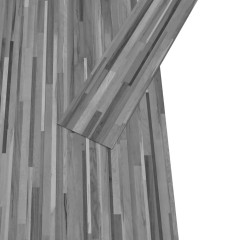 OMAXI Samolepicí PVC podlahová prkna 2,51 m² 2 mm šedá s pruhy 934104