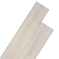 OMAXI Samolepicí PVC podlahová prkna 2,51 m² 2 mm dub klasický bílý 934043