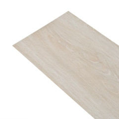 OMAXI Samolepicí PVC podlahová prkna 2,51 m² 2 mm dub klasický bílý 934043