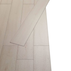 OMAXI Samolepicí PVC podlahová prkna 2,51 m² 2 mm dub klasický bílý 934043