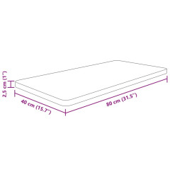 OMAXI Koupelnová deska 80 x 40 x 2,5 cm neošetřené masivní dřevo 929315