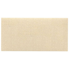 OMAXI Nástěnné panely 12 ks krémové 30 x 15 cm textil 0,54 m² 018643
