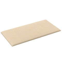 OMAXI Nástěnné panely 12 ks krémové 30 x 15 cm textil 0,54 m² 018643