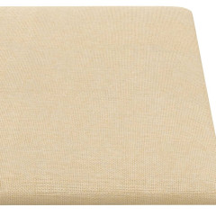 OMAXI Nástěnné panely 12 ks krémové 30 x 15 cm textil 0,54 m² 018643