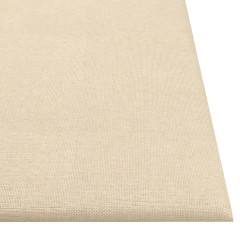 OMAXI Nástěnné panely 12 ks krémové 30 x 30 cm textil 1,08 m² 018926