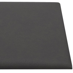 OMAXI Nástěnné panely 12 ks šedé 30 x 15 cm umělá kůže 0,54 m² 018780