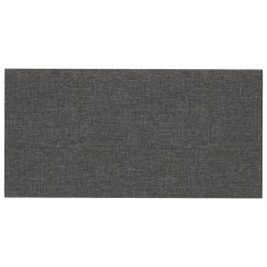 OMAXI Nástěnné panely 12 ks tmavě šedé 30 x 15 cm textil 0,54 m² 018667