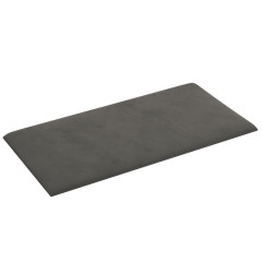 OMAXI Nástěnné panely 12 ks tmavě šedé 60 x 30 cm samet 2,16 m² 074380