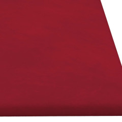 OMAXI Nástěnné panely 12 ks vínové 90 x 30 cm samet 3,24 m² 074977