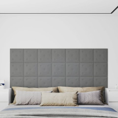 OMAXI Nástěnné panely 12 ks šedé 30 x 30 cm umělá kůže 1,08 m² 075516