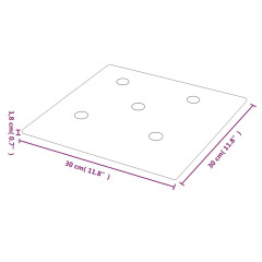 OMAXI Nástěnné panely 12 ks šedé 30 x 30 cm umělá kůže 1,08 m² 075516
