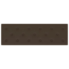 OMAXI Nástěnné panely 12 ks hnědé 90 x 30 cm umělá kůže 3,24 m² 075820
