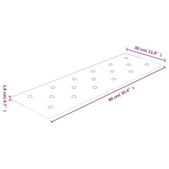 OMAXI Nástěnné panely 12 ks hnědé 90 x 30 cm umělá kůže 3,24 m² 075820