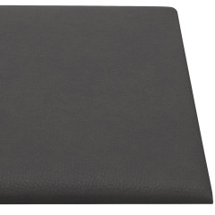 OMAXI Nástěnné panely 12 ks šedé 90 x 30 cm umělá kůže 3,24 m² 074885