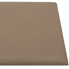 OMAXI Nástěnné panely 12 ks cappuccino 90 x 15 cm umělá kůže 1,62 m² 074618