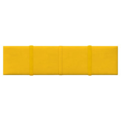 OMAXI Nástěnné panely 12 ks žluté 60 x 15 cm samet 1,08 m² 076438