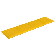 OMAXI Nástěnné panely 12 ks žluté 60 x 15 cm samet 1,08 m² 076438