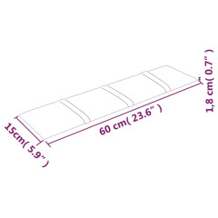 OMAXI Nástěnné panely 12 ks žluté 60 x 15 cm samet 1,08 m² 076438