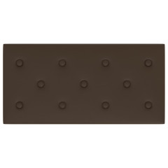 OMAXI Nástěnné panely 12 ks hnědé 60 x 30 cm umělá kůže 2,16 m² 075684