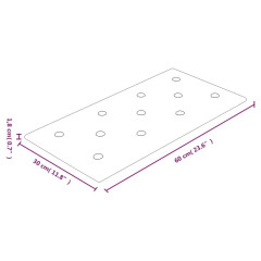OMAXI Nástěnné panely 12 ks krémové 60 x 30 cm umělá kůže 2,16 m² 075639
