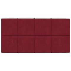 OMAXI Nástěnné panely 12 ks vínové 60 x 30 cm samet 2,16 m² 076629