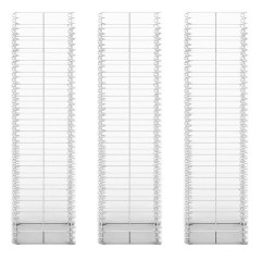 OMAXI Sada gabionů 3 ks pozinkovaný drát 25 x 25 x 100 cm 875598