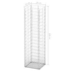 OMAXI Sada gabionů 3 ks pozinkovaný drát 25 x 25 x 100 cm 875598