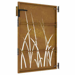 OMAXI Zahradní branka 85 x 125 cm cortenová ocel Tráva 217473