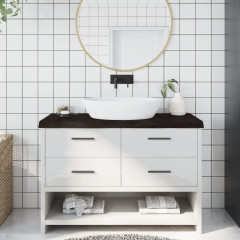 OMAXI Koupelnová deska tmavě hnědá 120x40x(2-6) cm ošetřený masiv 834111