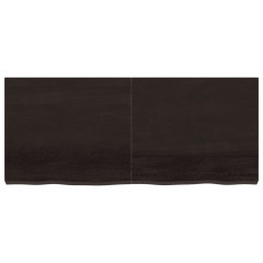 OMAXI Koupelnová deska tmavě hnědá 140x60x(2-6) cm ošetřený masiv 834234