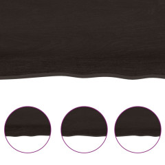 OMAXI Koupelnová deska tmavě hnědá 140x60x(2-6) cm ošetřený masiv 834234