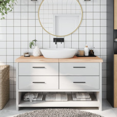 OMAXI Koupelnová deska 140x50x(2-6) cm neošetřené masivní dřevo 832292