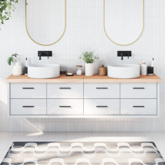 OMAXI Koupelnová deska 200x60x(2-6) cm neošetřené masivní dřevo 832551