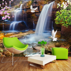 Solution Media 3D tapeta -Vodopád v krajině MU1573